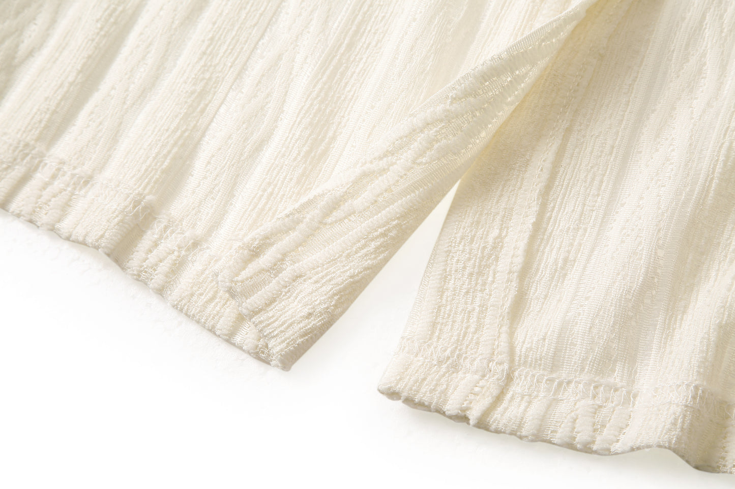 蕾絲垂褶針織罩衫