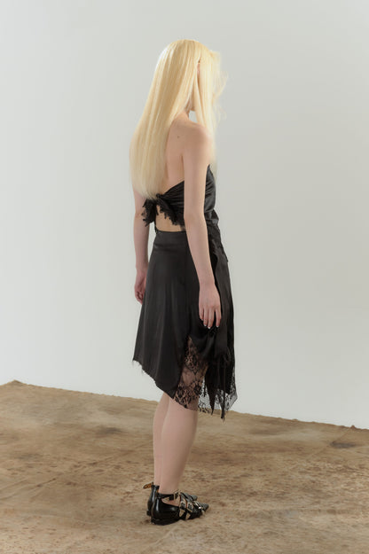 𝑳𝑳 𝑬𝒎𝒃𝒆𝒓 𝒔𝒌𝒊𝒓𝒕-扣環蕾絲抽皺多穿法片裙