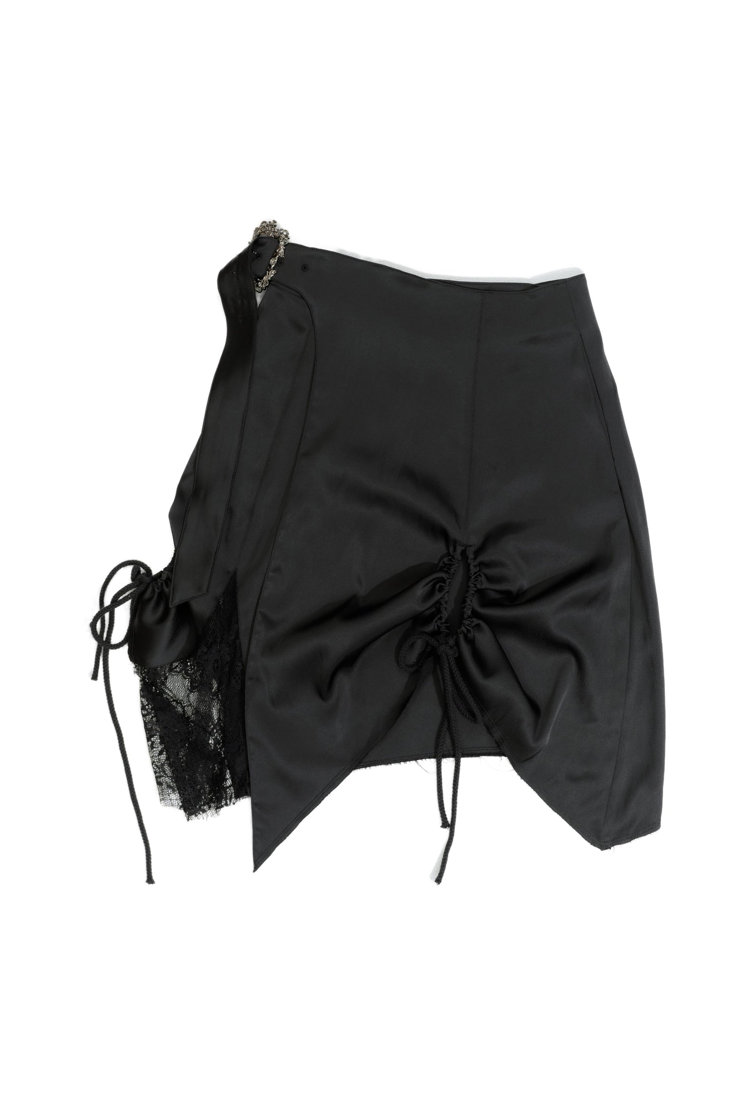 𝑳𝑳 𝑬𝒎𝒃𝒆𝒓 𝒔𝒌𝒊𝒓𝒕-扣環蕾絲抽皺多穿法片裙