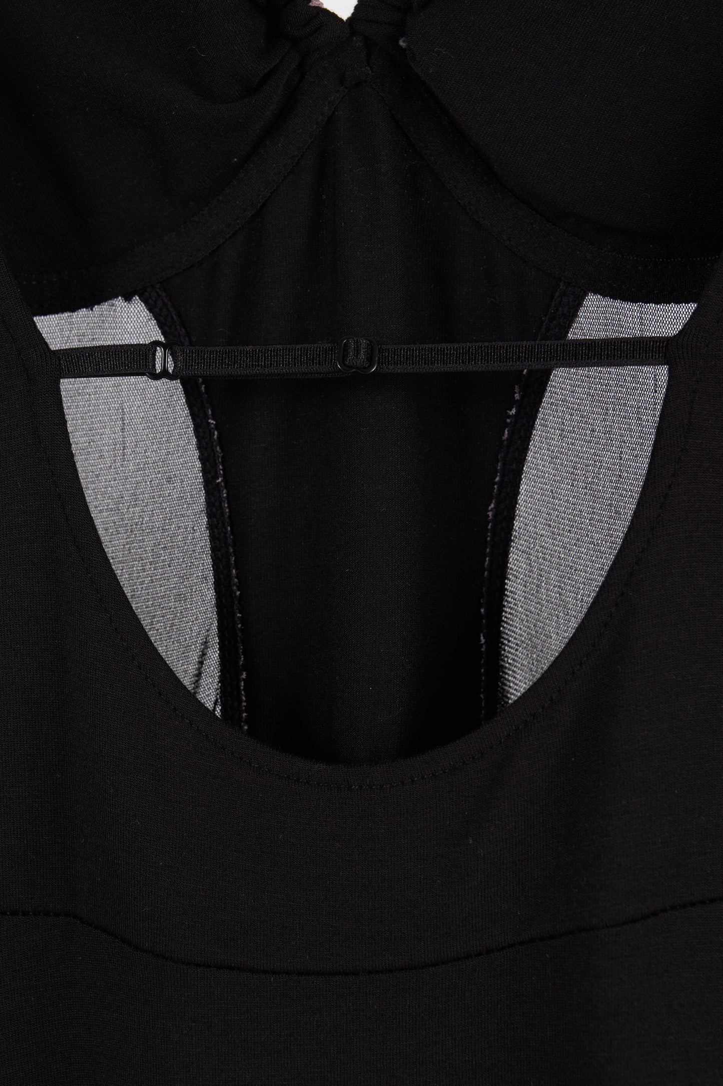 LL彈性長裙-印花網紗掛脖蕾絲長裙