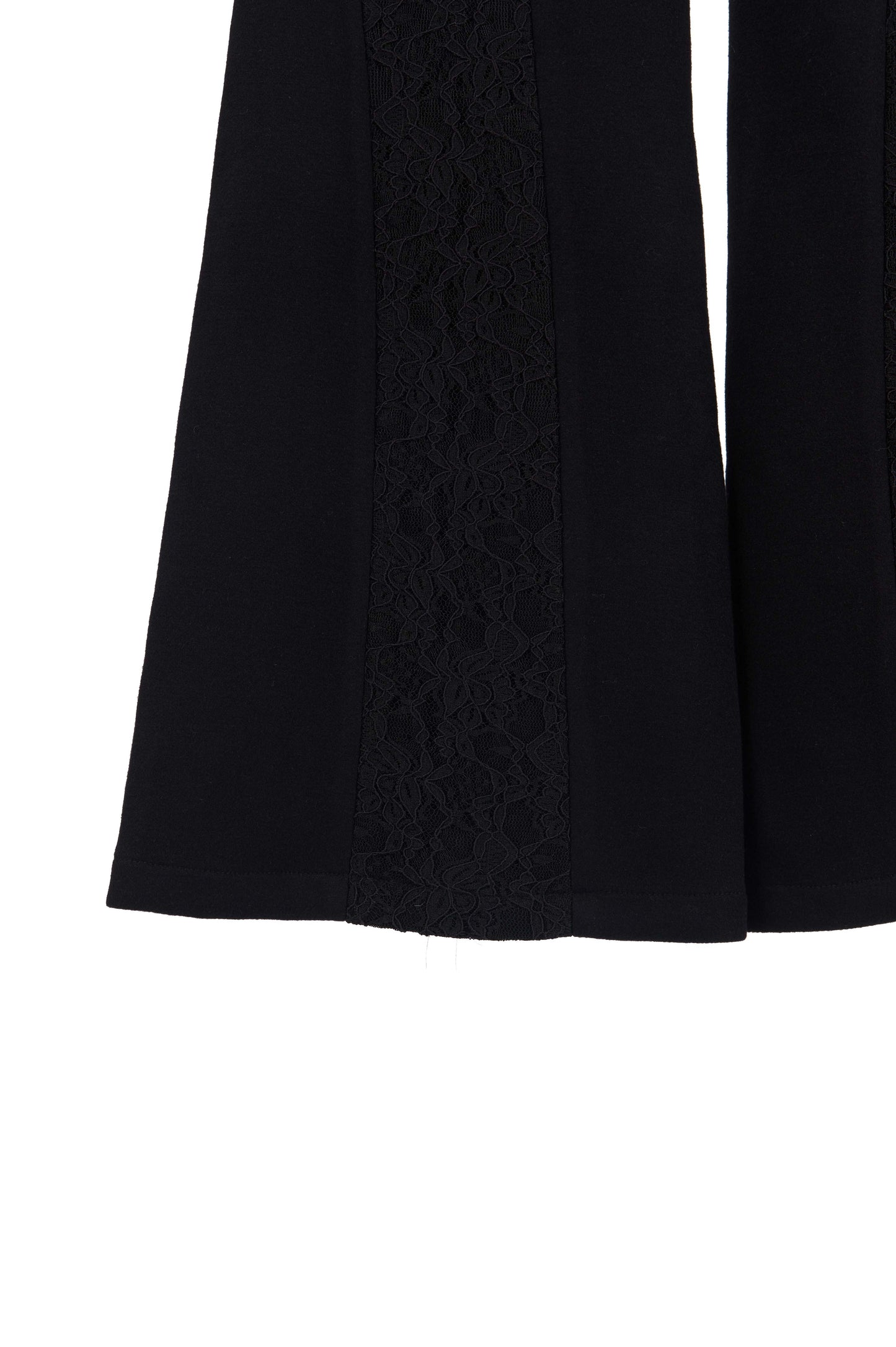 LL羊毛蕾絲褲-羊毛保暖印花蕾絲喇叭褲