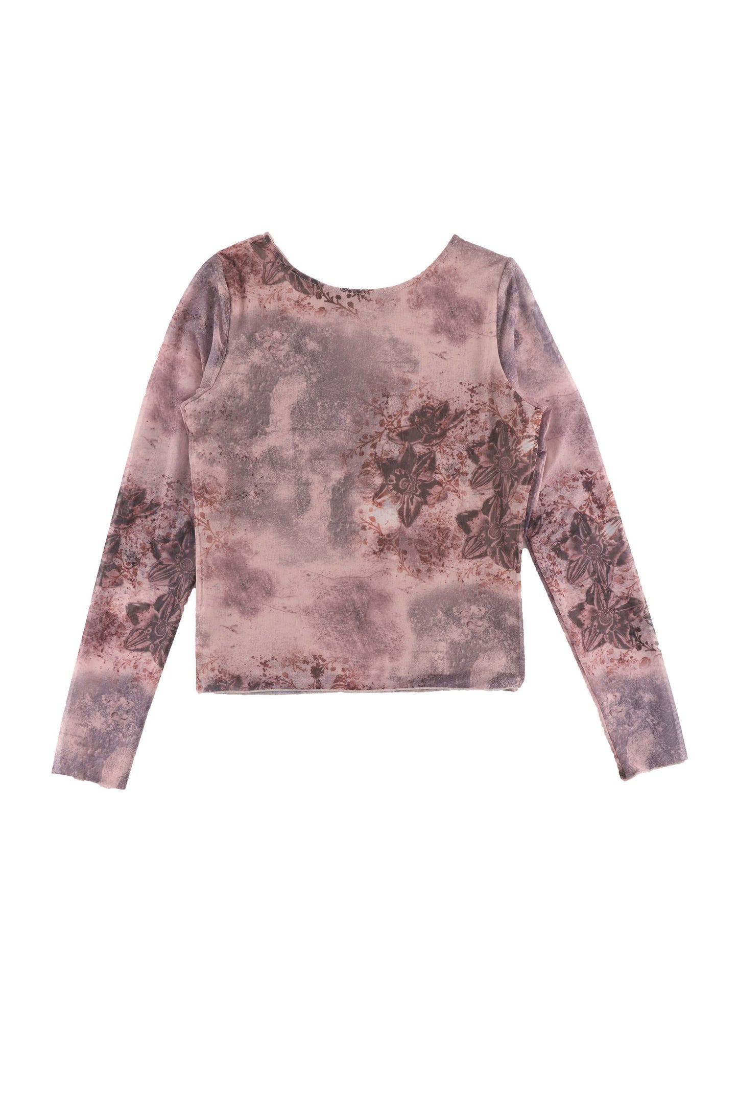 𝑳𝑳 𝒔𝒕𝒓𝒆𝒕𝒄𝒉 𝒍𝒐𝒏𝒈-𝒔𝒍𝒆𝒆𝒗𝒆 𝒕𝒐𝒑-高彈印花網布長袖上衣