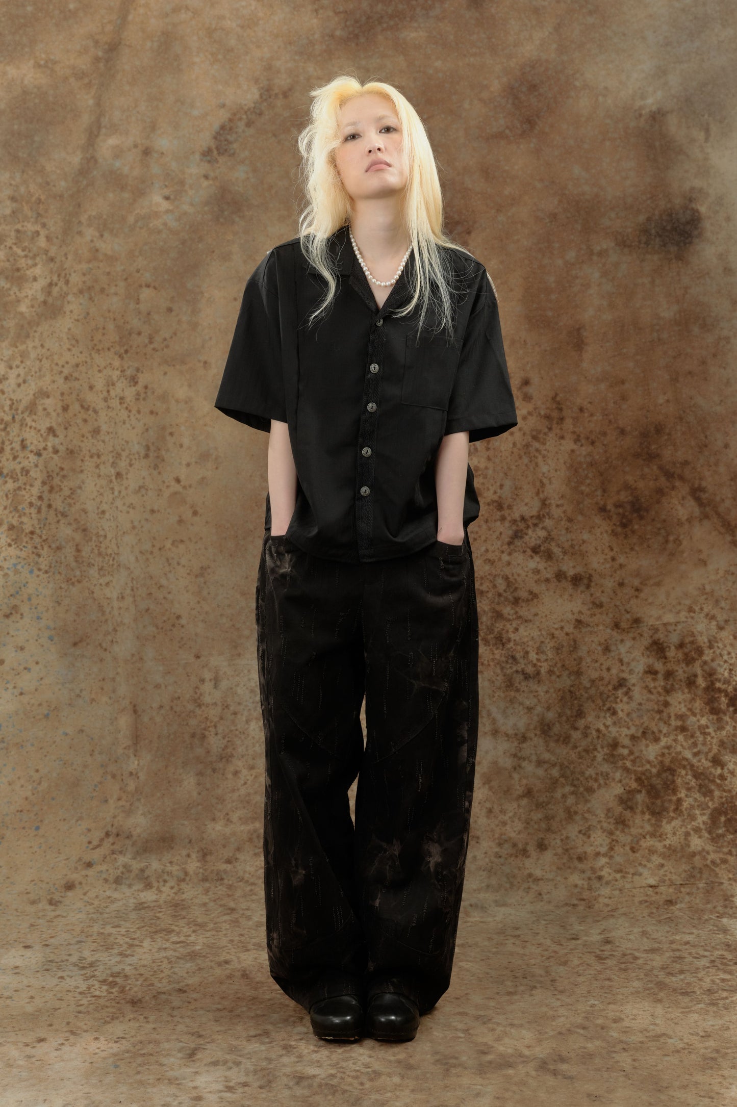 LL Ember 襯衫-日本棉透氣蕾絲拼接襯衫