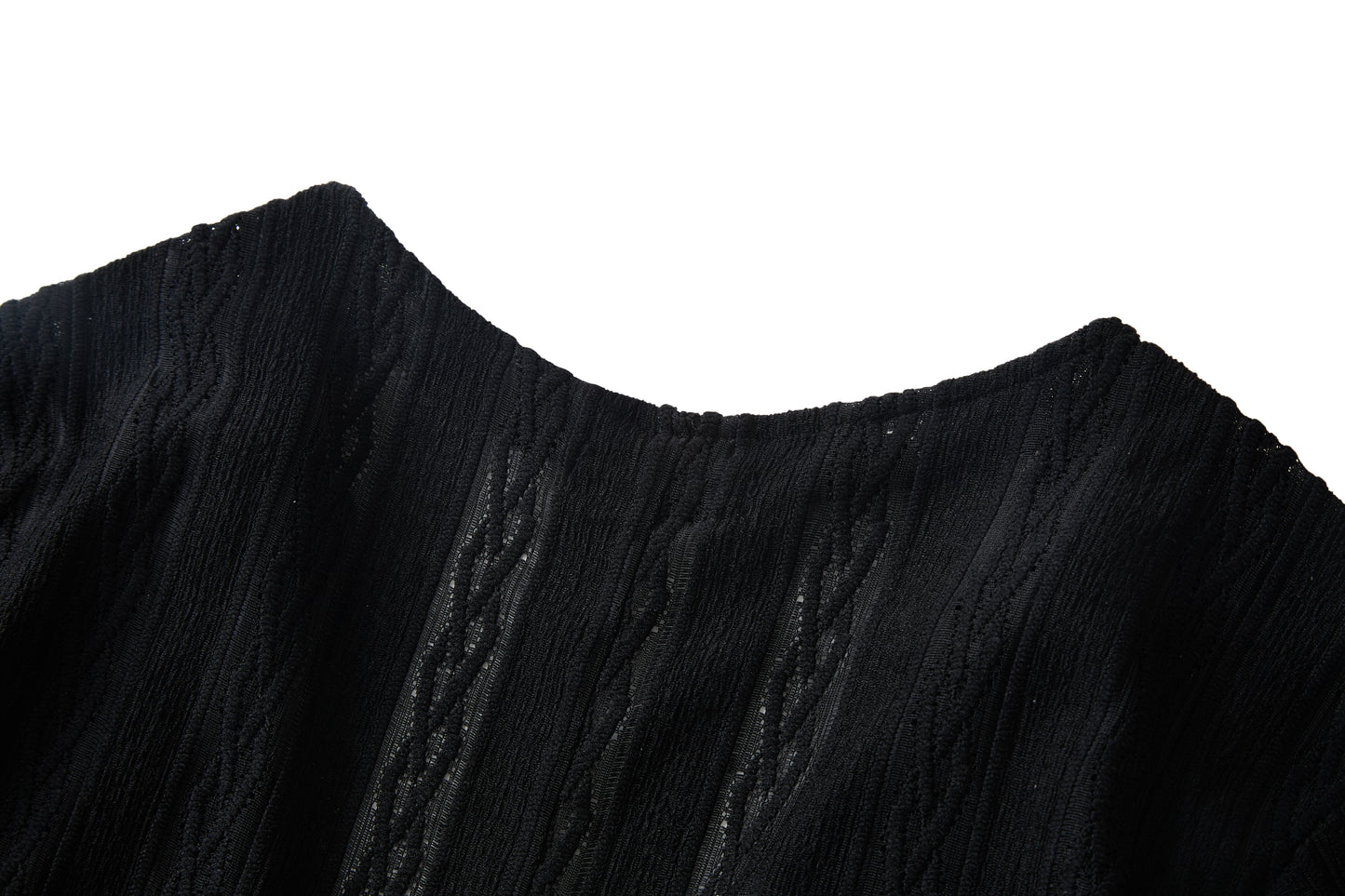 蕾絲垂褶針織罩衫