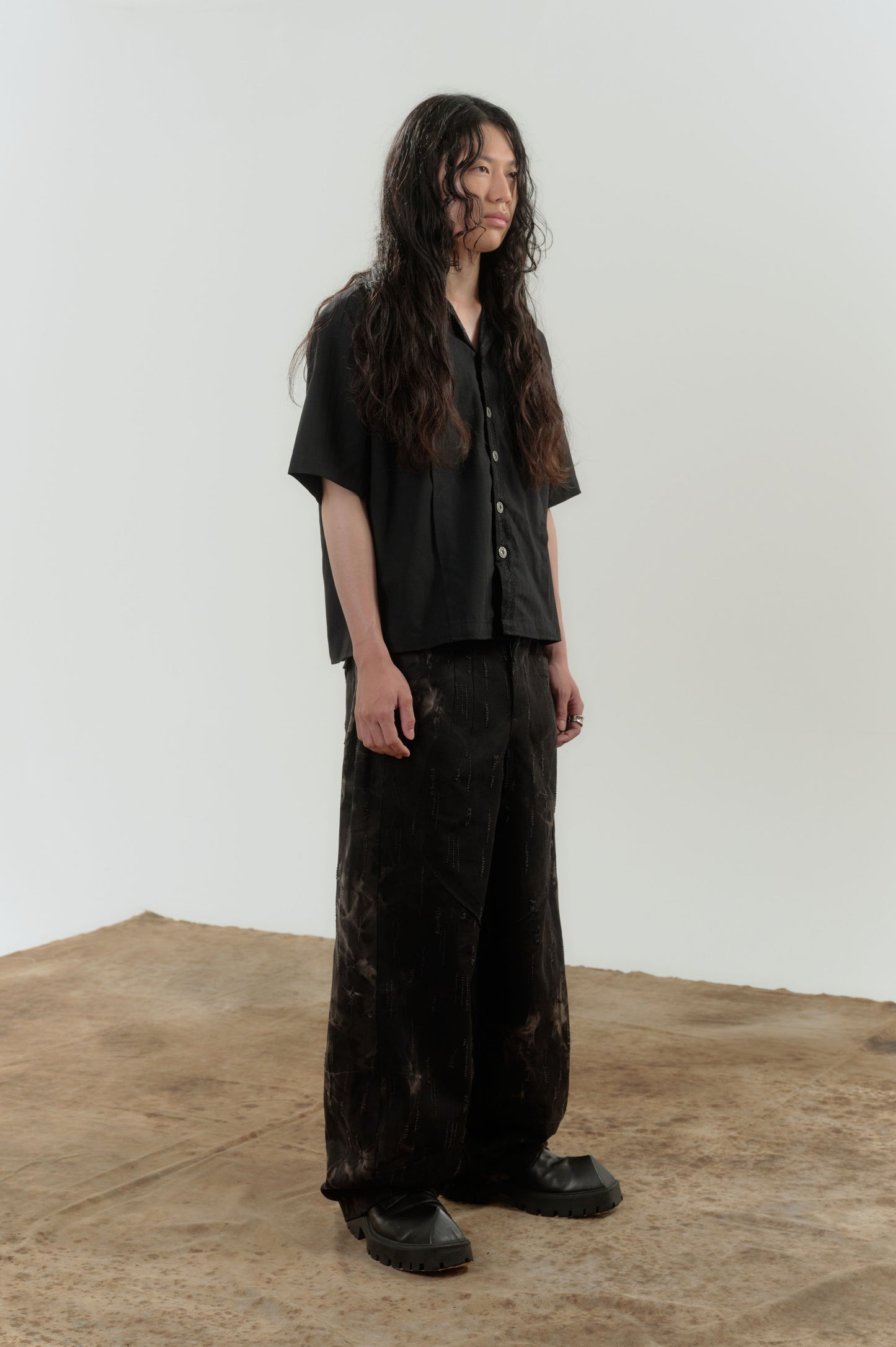 LL Ember 襯衫-日本棉透氣蕾絲拼接襯衫