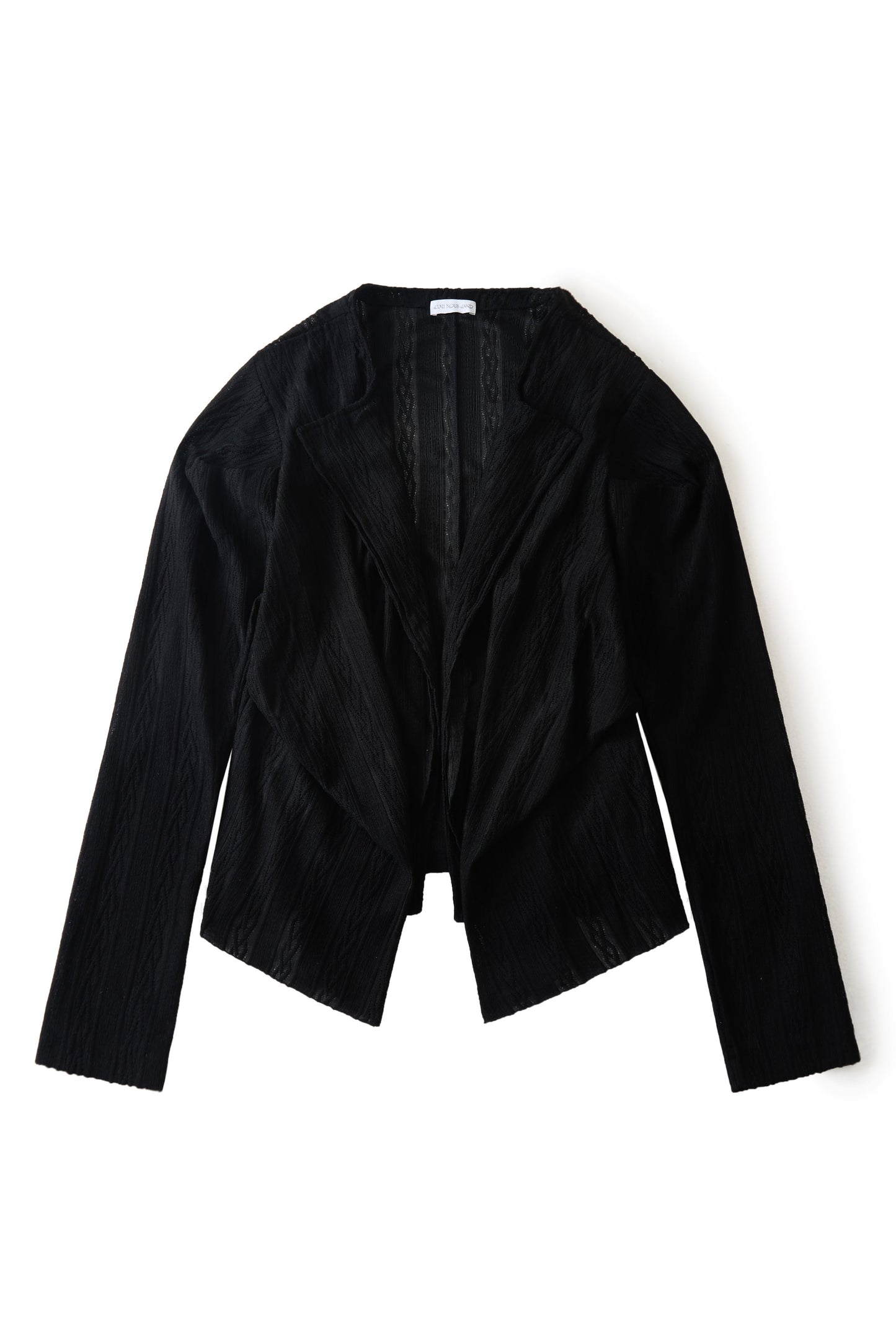 蕾絲垂褶針織罩衫