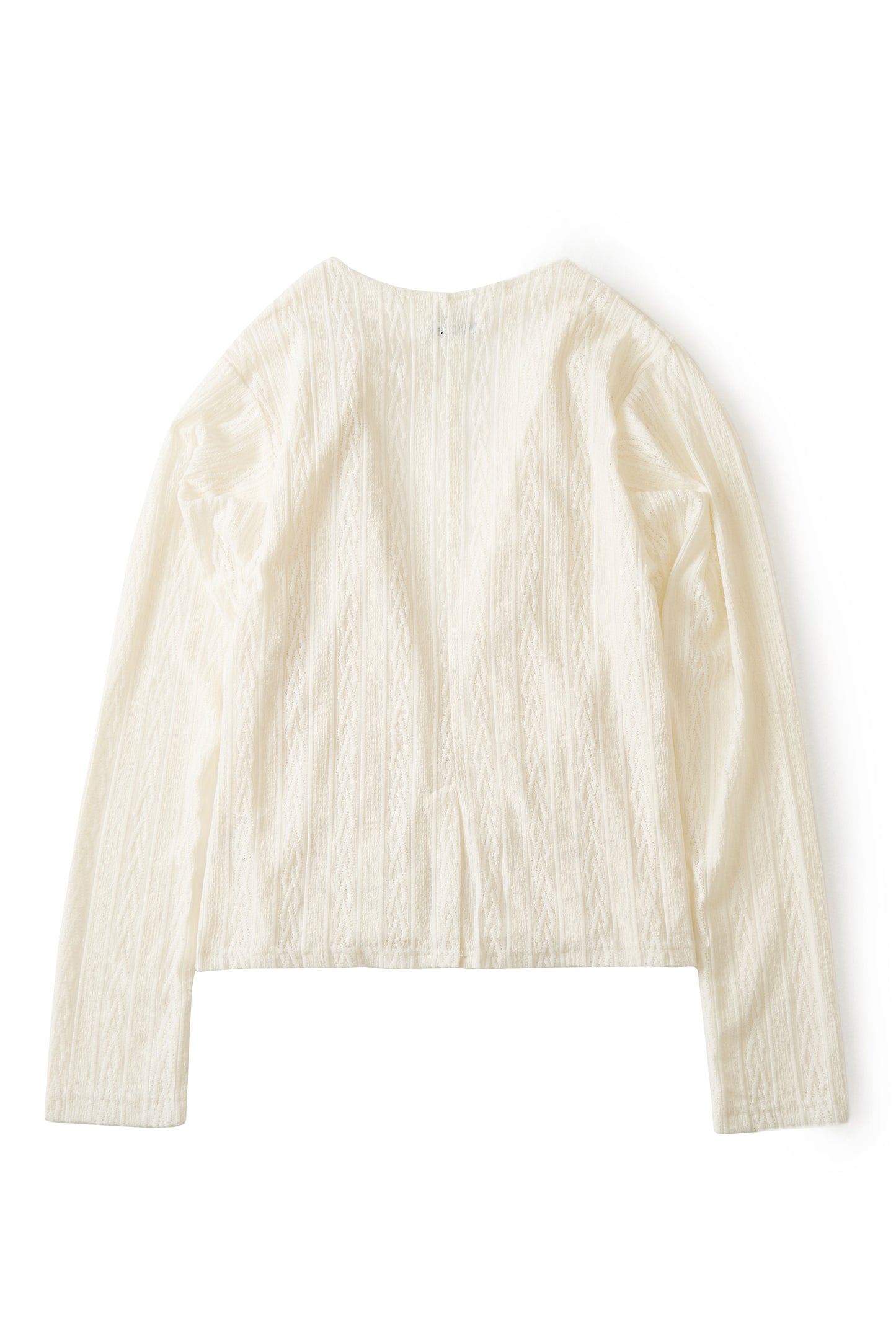 蕾絲垂褶針織罩衫